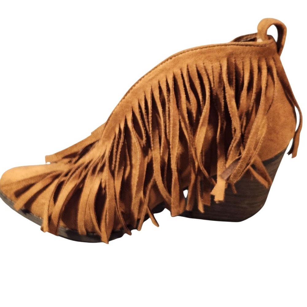 Coconuts By Matisse‎ Boots Womens Size 6 Tan Lombard Fringe Western Booties